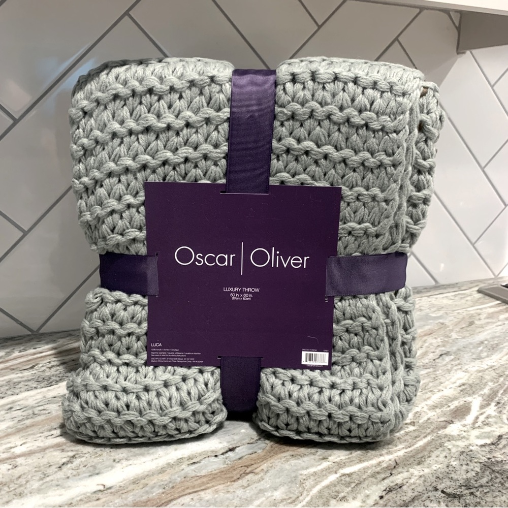 🌟NWT🌟 Oscar Oliver Luca throw 50”x60”, Grey